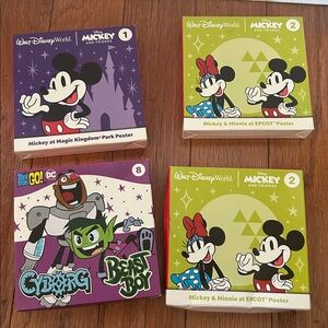 Disney McDonalds Happy Meal Mickey Friends #1 #2 #8 Magic Kingdom EPCOT Posters